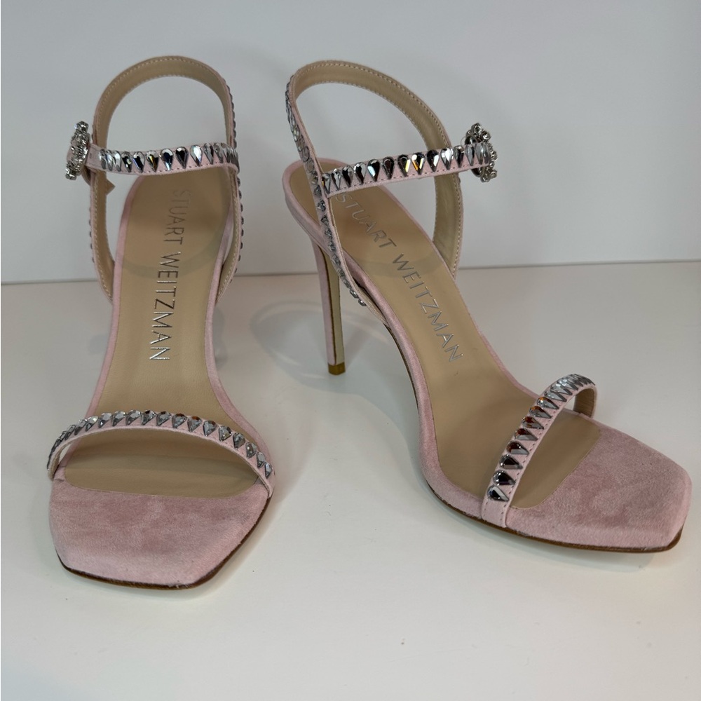 New! Never Worn! Stuart Weitzman Pink Strappy Heels!